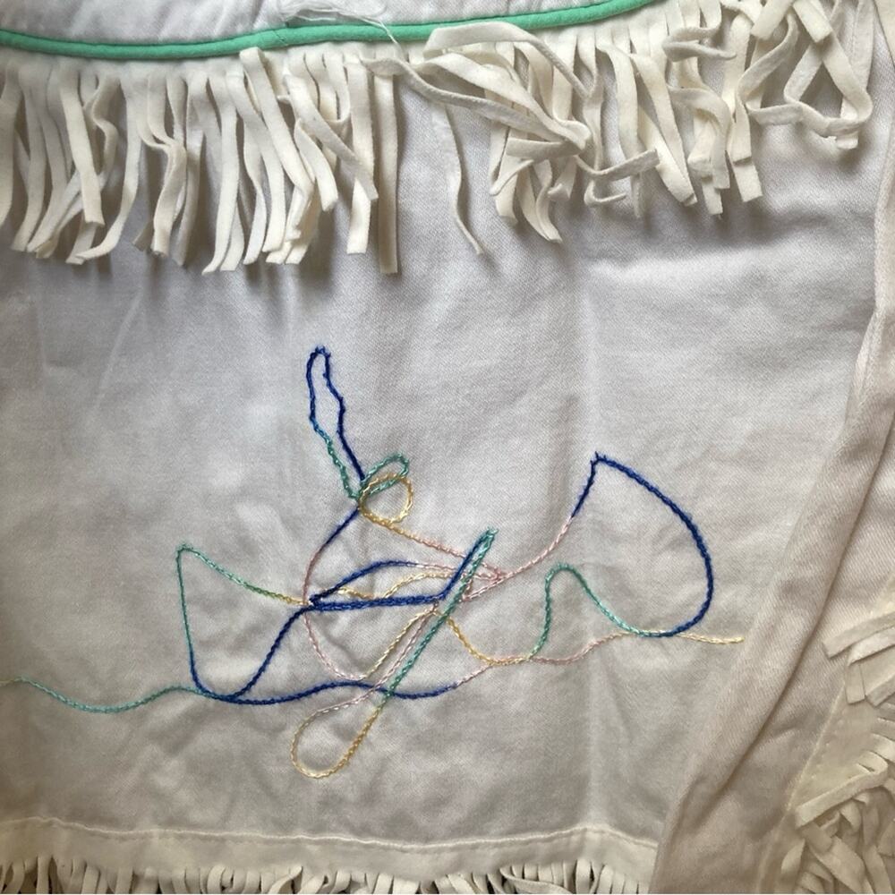 Mel Jacks Ivory Pullover Fringe Detailing Girls Size XS / 5T - Picture 4 of 10